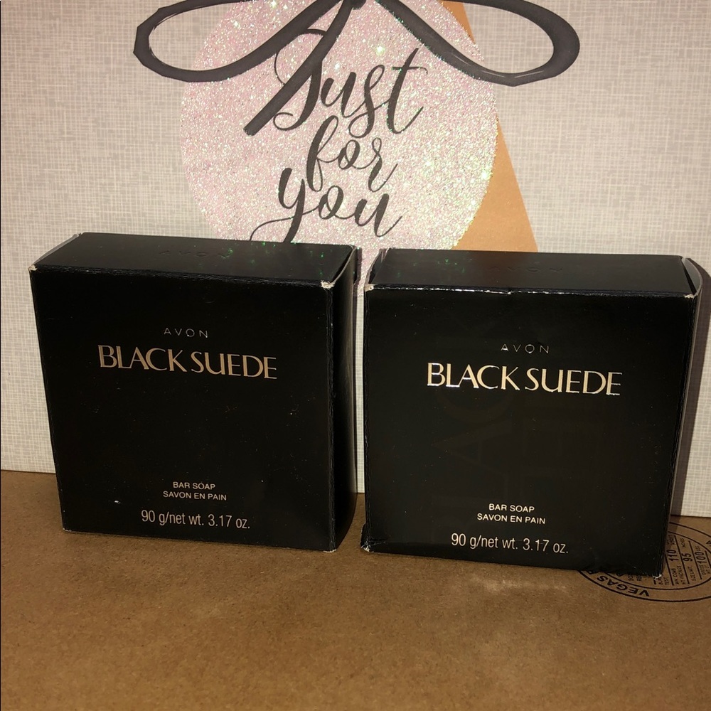 Avon Black Suede Bar Soap Duo